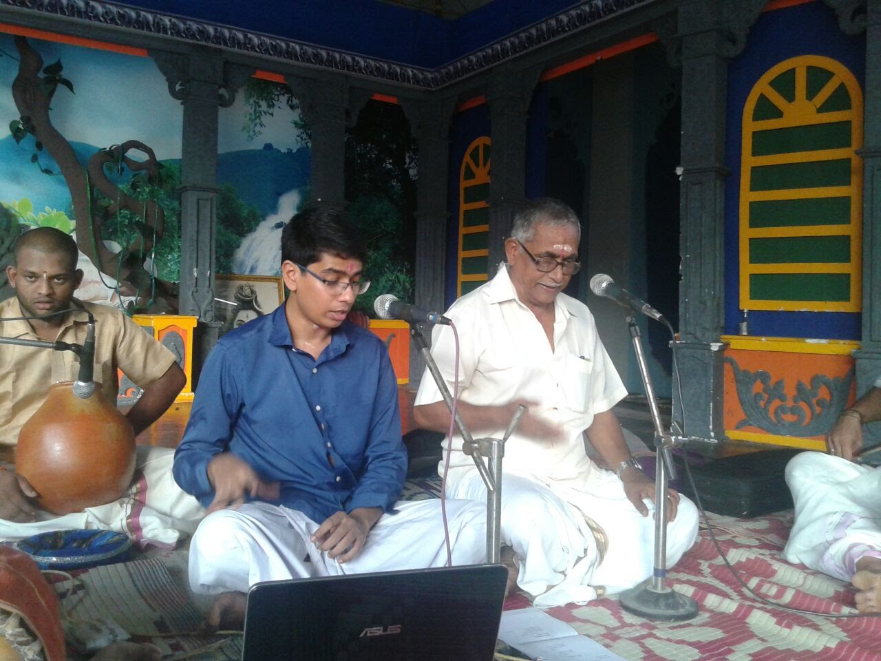 In concert with my teacher and grandpa, Thiruvattar Ravindran Nair